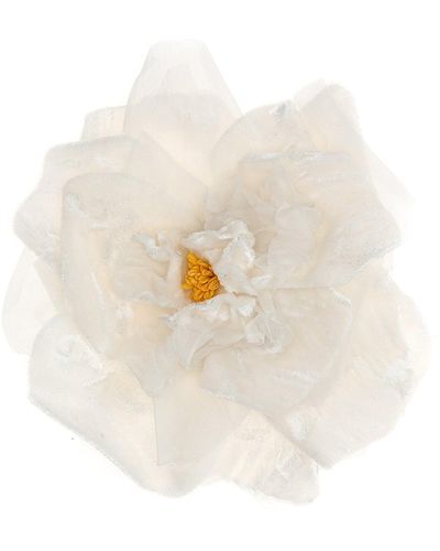 Dolce & Gabbana Flower Brooch Gioielli Bianco