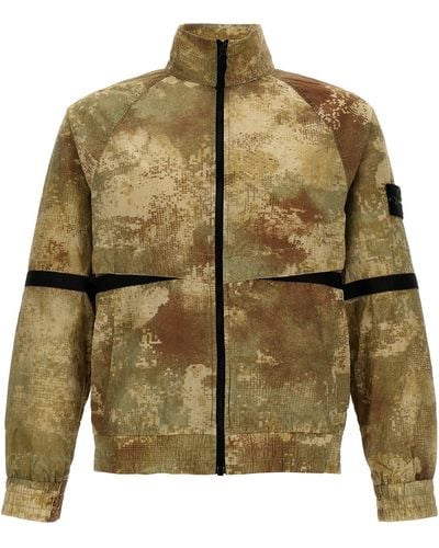 Stone Island Camouflage Jacket Casual Jackets, Parka - Green