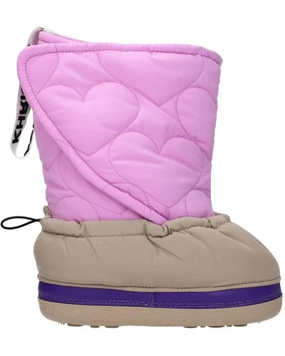 Khrisjoy Ankle Boots Fabric Mauve - Pink
