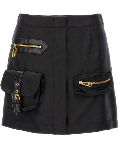 Moschino Cargo Mini Skirt Gonne Nero
