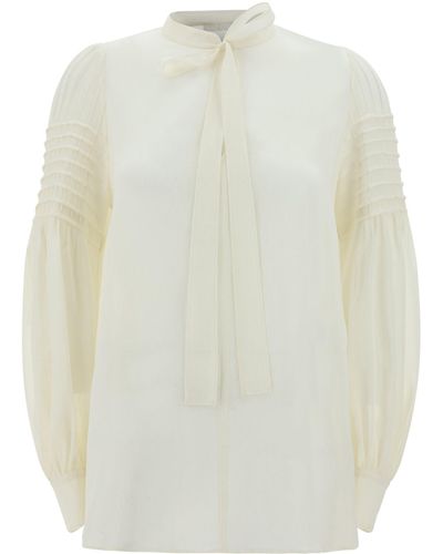 Chloé Camicia Blusa - Bianco