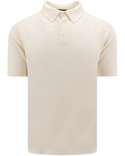 Roberto Collina Linen Polo Shirt - White