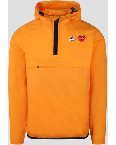 COMME DES GARÇONS PLAY Kway comme des garçons anorak jacket - Arancione