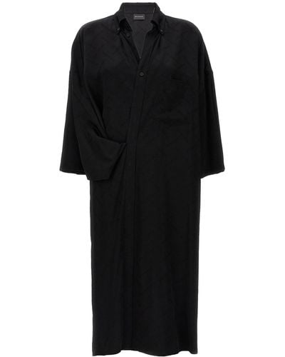 Balenciaga Wrap Blouse Dresses - Black