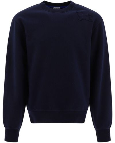Burberry Sweatshirt With Embroidery - Blue