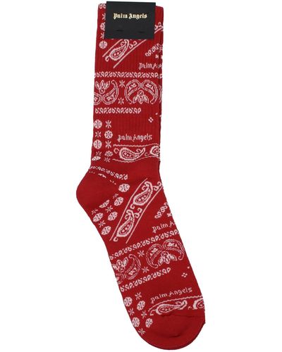 Palm Angels Socks Cotton - Red