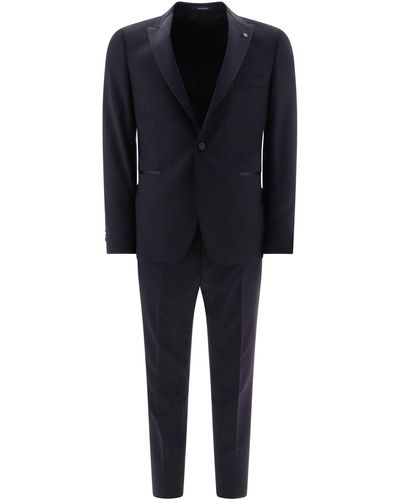 Tagliatore Single Breasted Wool Suit - Black