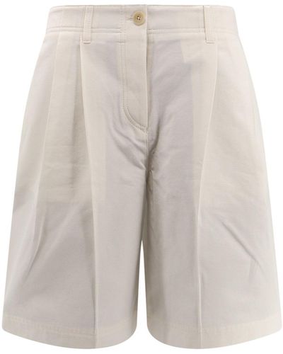 Totême Organic Cotton Bermuda Shorts - White