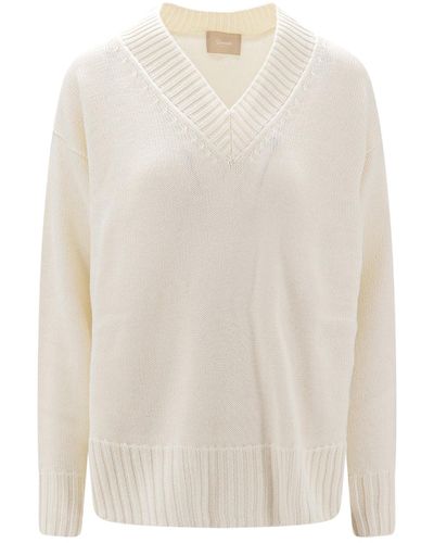 Drumohr Extrafine Merino Wool Sweater - White