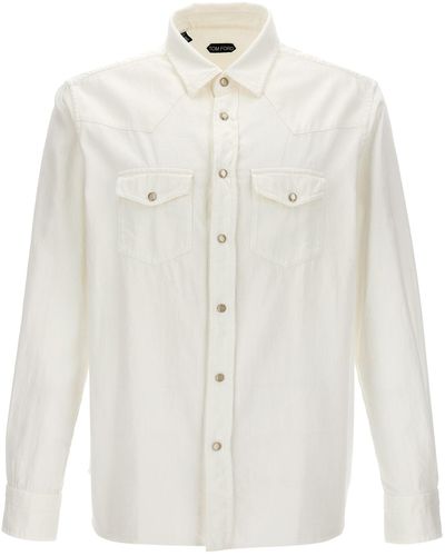 Tom Ford Denim Shirt Camicie Bianco