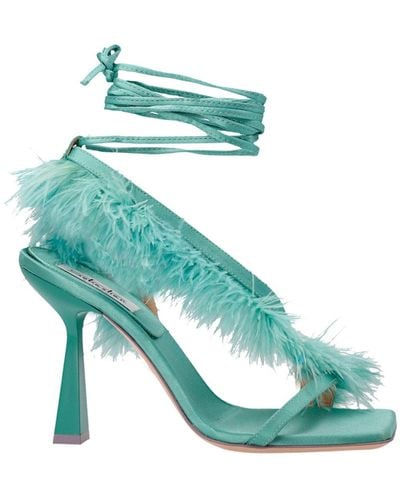 Sebastian Milano 'feather Wrap' Sandals - Green