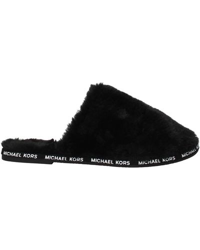 Michael Kors Frieda Faux Fur Slippers - Black