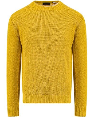 Roberto Collina Cotton And Linen Sweater - Yellow