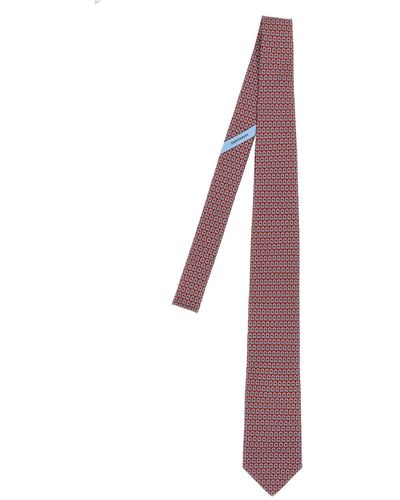 Ferragamo Gancini Intrecciati Cravatte Multicolor - Viola