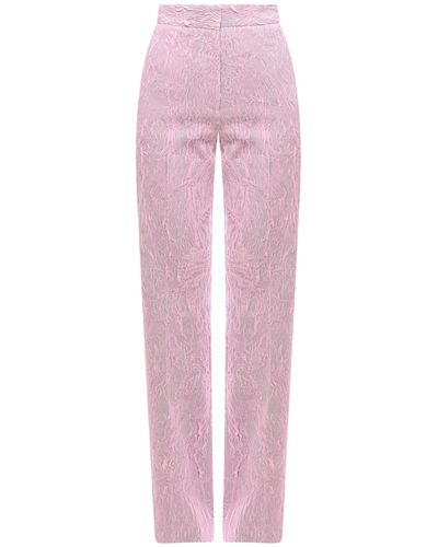 Krizia Plated Jersey Trouser - Pink