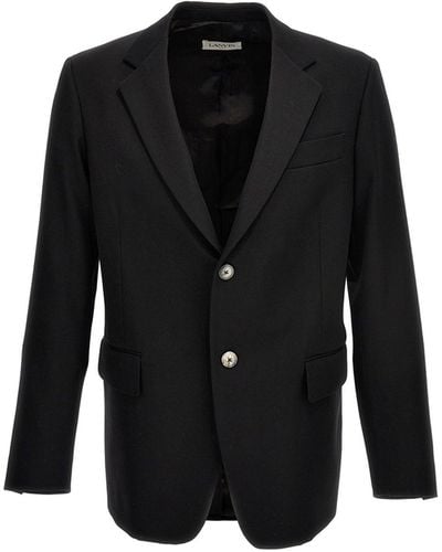Lanvin Wool Single Breast Blazer Jacket - Black