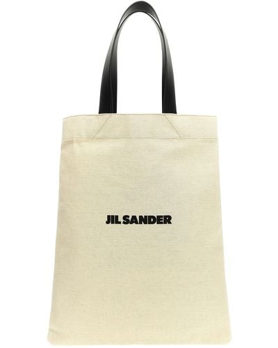 Jil Sander Flat Shopper Tote Bag - Natural
