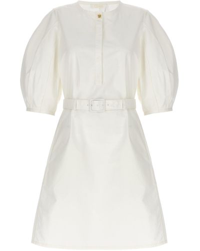 Chloé Belt Dress At The Waist Abiti Bianco
