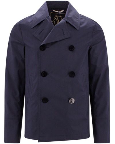 Sealup Peacoat With Buttons - Blue