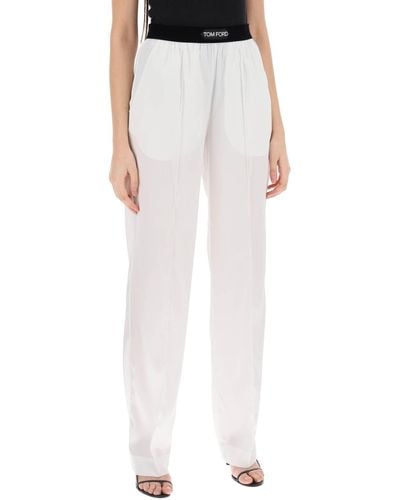 Tom Ford Silk Pyjama Trousers - White