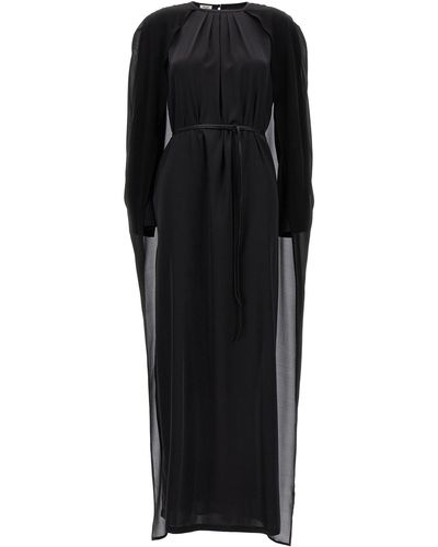 DI.LA3 PARI' Cape Dress Dresses - Black