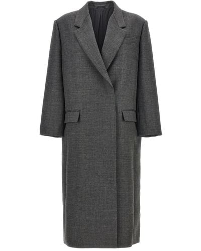 Brunello Cucinelli Double-breasted Coat Coats, Trench Coats - Black