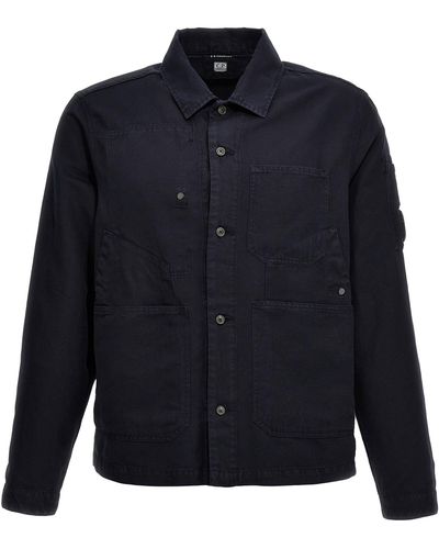 C.P. Company Overlapping Pocket Overshirt Camicie Blu