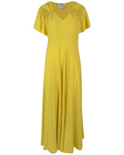 Vivetta Sustainable Silk Blend Long Dress - Yellow