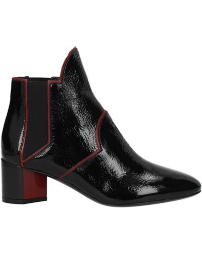 Pierre Hardy Ankle Boots Patent Leather - Black