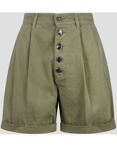 Etro Buttoned cotton bermuda shorts - Verde