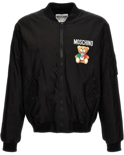 Moschino Teddy Casual Jackets, Parka - Black