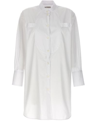 Alberto Biani Long Plastron Tuxedo Shirt Shirt, Blouse - White