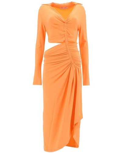 Off-White c/o Virgil Abloh Vi-crepe Dress - Orange