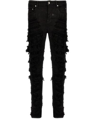 Rick Owens Detroit Cut Jeans - Black