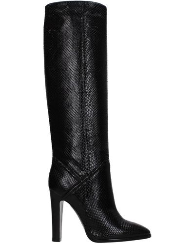 Celine Boots Claude Leather Python Black