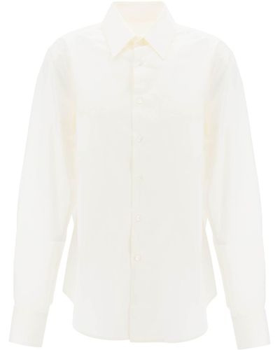 MM6 by Maison Martin Margiela Cut-Out Shirt With Open - White