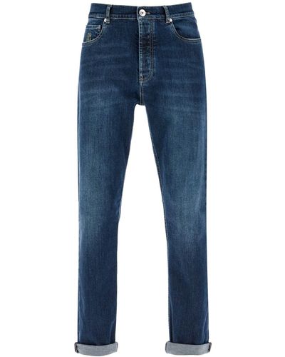 Brunello Cucinelli Jeans Iconic Fit In Denim Stretch - Blue