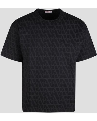 Valentino Garavani Toile Iconographe Print Cotton T-shirt - Black