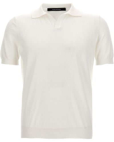 Tagliatore Knit Shirt Polo Bianco