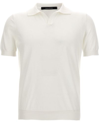 Tagliatore Knitted Polo Shirt - White