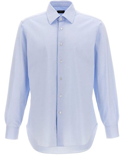 Barba Napoli Oxford Shirt Shirt, Blouse - Blue