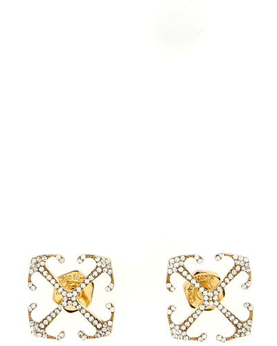 Off-White c/o Virgil Abloh Mini Arrow Crystal-embellished Earrings - Metallic