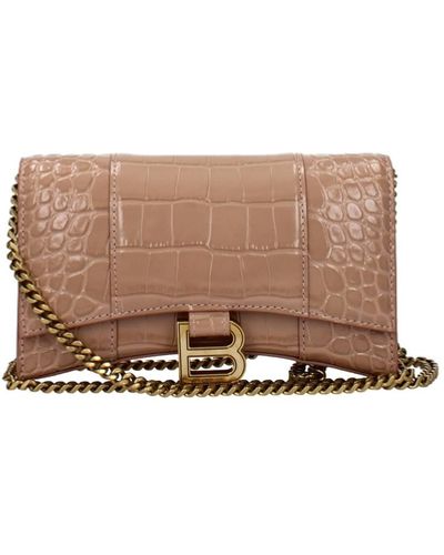 Balenciaga Clutches Leather Naked - Pink
