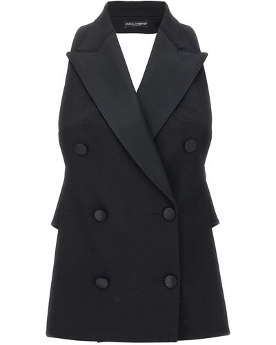 Dolce & Gabbana Double-Breasted Vest - Black
