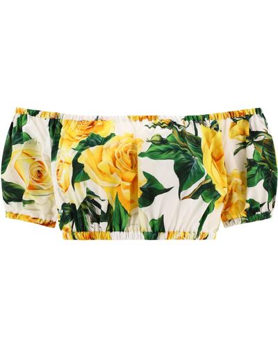 Dolce & Gabbana 'Rose Gialle' Top - Yellow