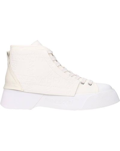 JW Anderson Sneakers Pelle Beige - Bianco
