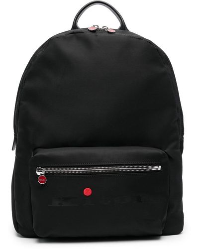 Kiton Backpack With Print - Black
