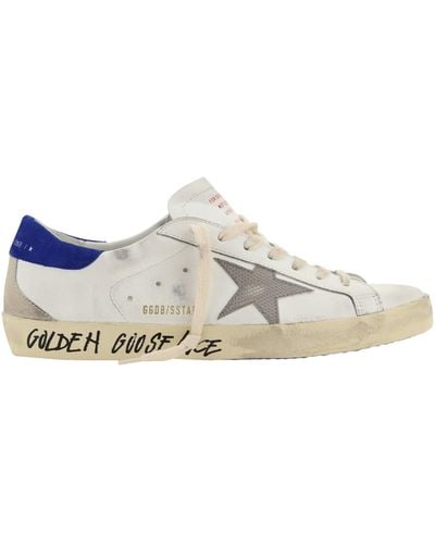 Golden Goose Sneakers super-star con effetto vissuto - Bianco