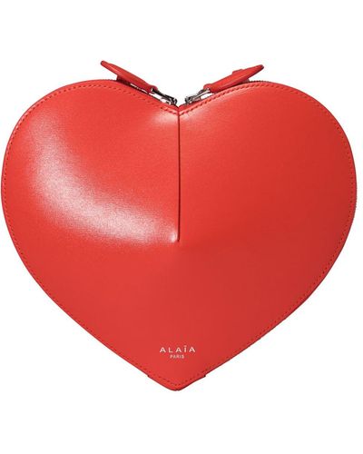 Alaïa Le Cœur Crossbody Bags - Red