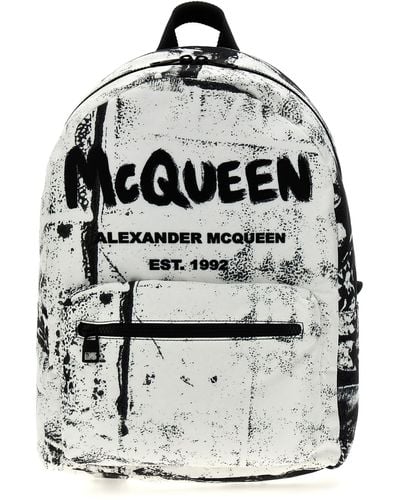 Alexander McQueen Metropolitan Backpacks - Gray